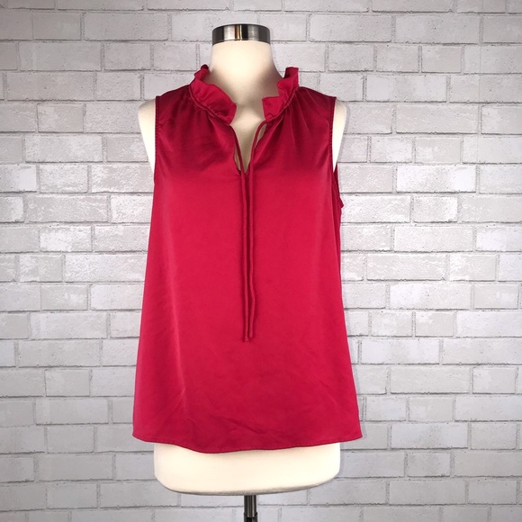 J. Crew Factory Tops - ❤️J. Crew Factory Ruffle Neck Sleeveless Top Q1514